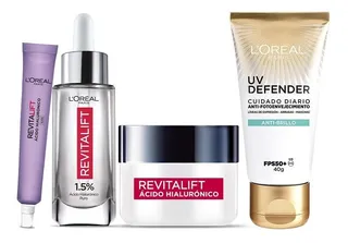 Kit Ácido Hialurónico Serum + Crema Día + Contorno Ojos + Protector Solar