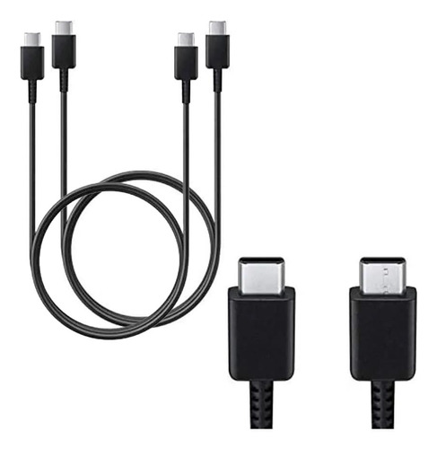 Cable Usb Tipo C A C Carga Rapida Celulares Tablets 1 Mt X2