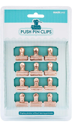 Suck Uk Push Pin Clips  Sk Pinclip1   Ganchos Color Oro Rosa
