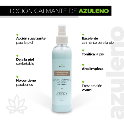 Loción Facial Calmante Y Desensibilizante Azuleno Ph6 250 Ml Momento de aplicación Día/Noche Tipo de piel Sensible