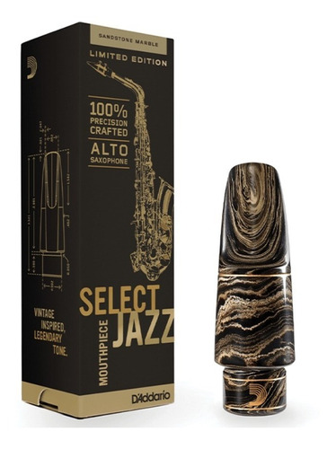 Boquilha Select Jazz Para Sax Alto Marmorizada D5m 1.86mm
