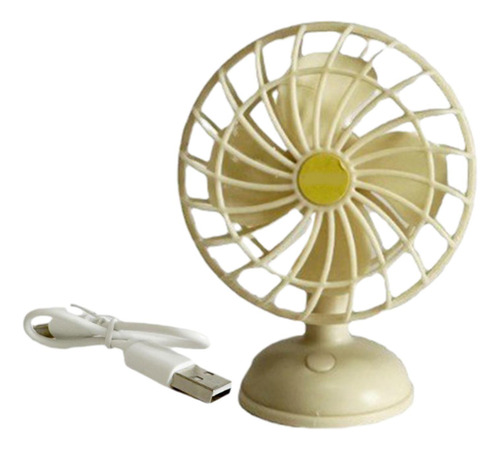 1:12 Casa De Muñecas Ventilador Eléctrico Usb Amarillo