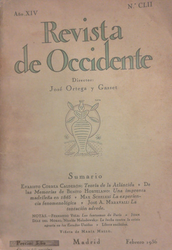 Revista De Occidente - Febrero De 1936 - No C L I I - Año X 