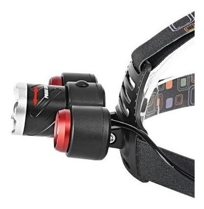 Lanterna De Cabeça T6 Led Cree Profissional Tática Recarregá