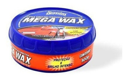 Cera Cristalizadora Automotiva Mega Wax 100g Pérola