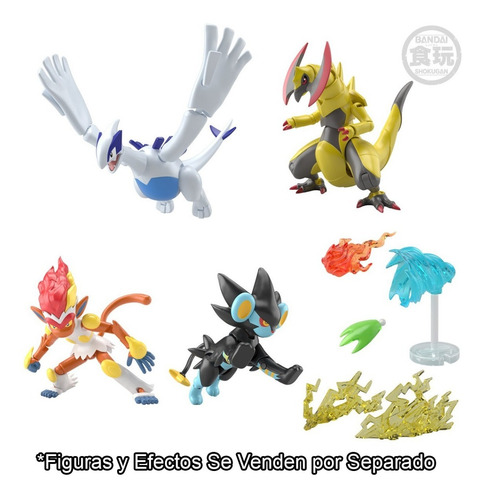 Efectos Haxorus Lugia Luxray Infernape Shodo Pokemon Bandai (Usado)