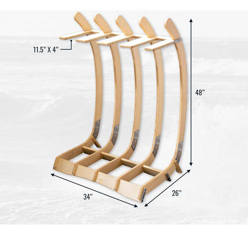 Estante Independiente Para Tablas De Surf - Soporte De 150 L