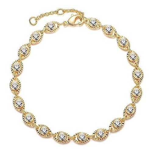 Pulseras De Perlas Pequeñas Dorada Chapada En Oro Para Mujer