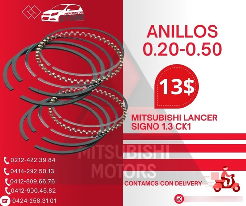 Anillos Mitsubishi Lancer Signo 1.3 Ck1 0.20-0.50