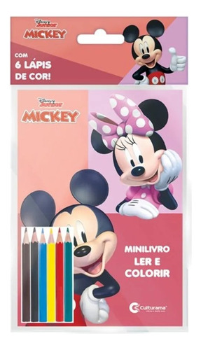 Livro Mickey Disney Ler E Colorir Com Lápis De Cor