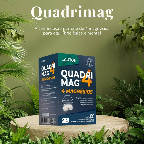 Quadrimag 4 Magnésios 700mg Quadri4tech - Lauton Nutrition