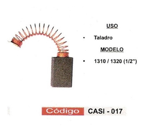 Carbón Taladro 1310-1320 1/2  Ryobi B&d  Casi-017 X 2 Jgos