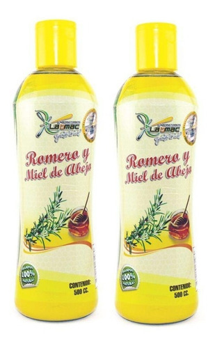 Shampoo De Romero + Miel De Abeja Promo 2 Frascos