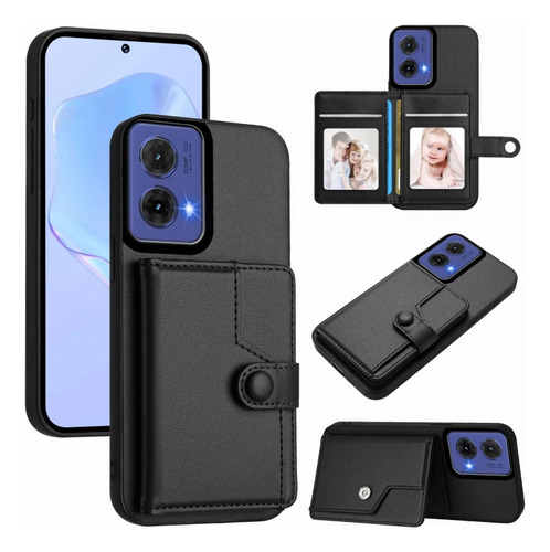 Compatible Funda Rfid Con Bolsa De Tarjetas For Motorola Edge 50 Pro P