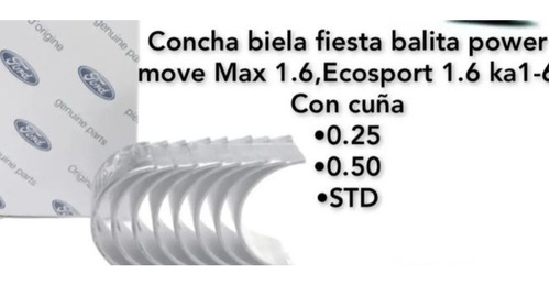 Concha Biela Optra Aveo Corsa Focus Fiesta 010 025 050 Std