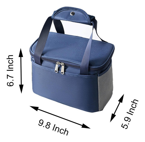 Bolsa De Almuerzo Aislante Reutilizable Azul Gruesa De 6 ...