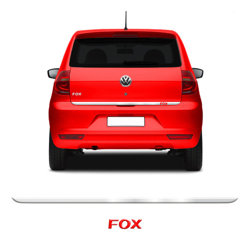 Friso Porta Malas Cromado Fox 2012/2015 + Emblema Vermelho