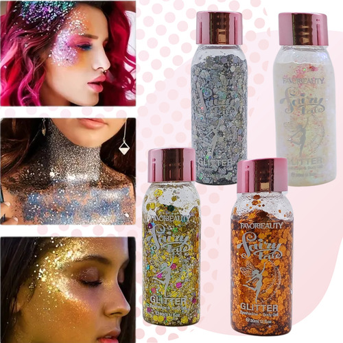 Glitter En Gel Para Ojos, Rostro Y Cuerpo