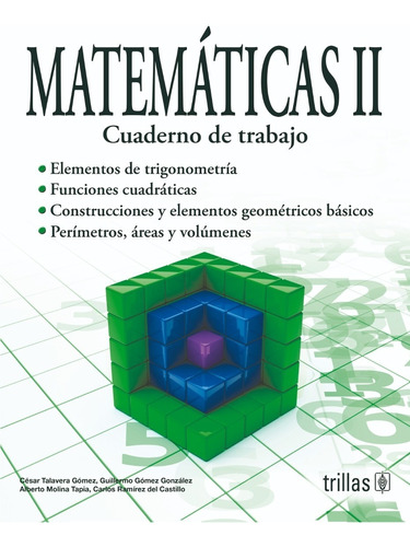 Matemáticas 2 Cuaderno De Trabajo Editorial Trillas