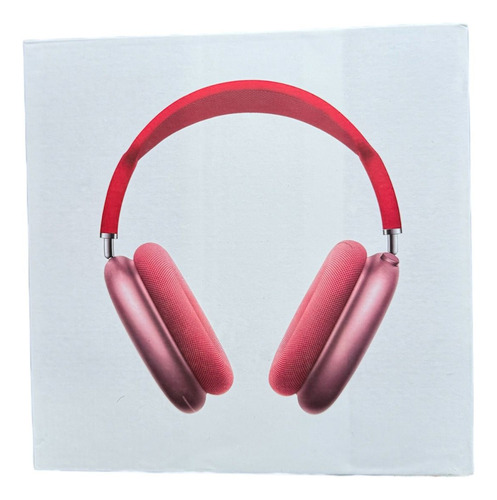 Audífonos Pro Max Diadema Over-ear Bluetoth Inalámbricos Oem Rojo Coral