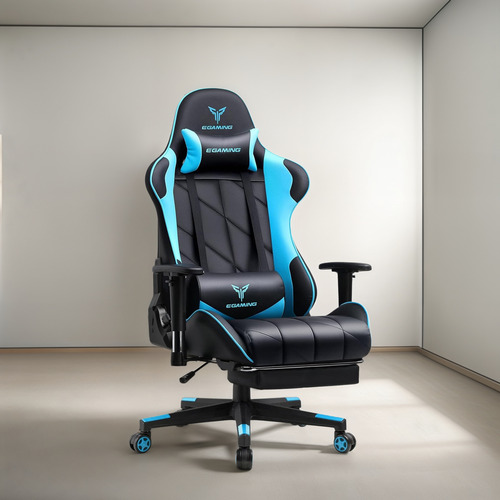 Silla Ergonómica De Videojuegos Con Respaldo Alto Y Reposapi