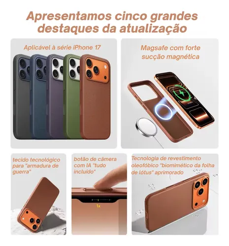Capa Capinha Techwoven Para Iphone 17 Pro Com Magsafe