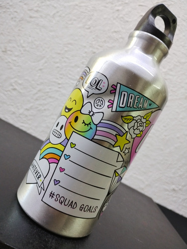 Botella De Agua Just My Style De Aluminio 500ml De Uso (Usado)