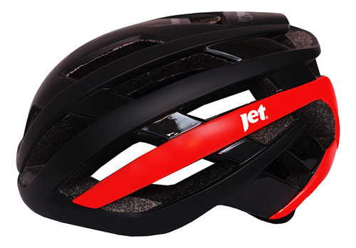 Capacete Bike Mtb Ciclismo Jet Hawker Enduro Para Bicicleta Cor Preto/vermelho Tamanho M