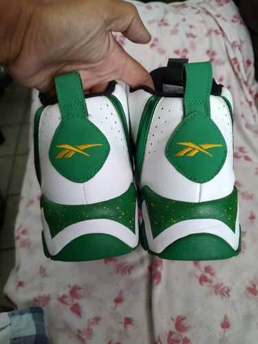 Tenis Reebok Kamikaze Ii Shawn Kemp Sonics Og 30mx Blanco Y Verde 30