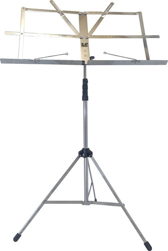 Imagen 4 de 5 de Atril Musical Partituras Plegable Cromado Fuerte + Estuche