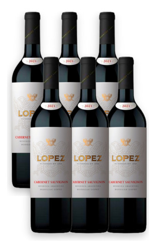 López Vino Tinto Cabernet Sauvignon Caja X6u 750ml Mendoza 