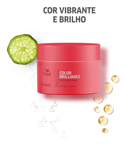 Imagem 5 de 7 de Máscara Wella Invigo Color Brilliance 150ml + Brinde