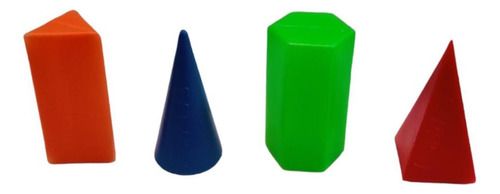 Juego Didáctico Cuerpos Geometricos De Plástico, C/8 Piezas