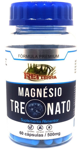 Treonato De Magnésio 60 Cápsulas - Rei Terra Sabor Sem Sabor