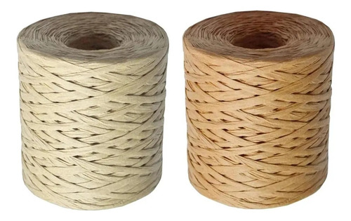 . 3 Rollos De Cinta De Rafia De 218,72 Yardas, Hilo De Papel