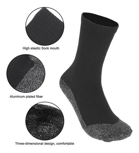 4 Pares De Calcetines Térmicos De Esquí Para Invierno, Tempe