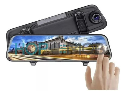 Espejo Retrovisor Doble Camara Reversa Hopemob 9.6 Touch Hd