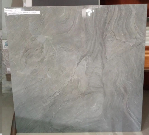 Pura Porcelanato Sea Wave Nero Gris Marmoleado Rect 60x60 