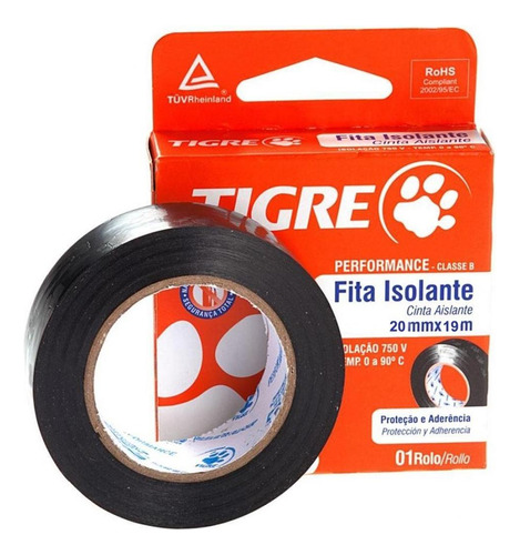 Fita Isolante Tigre 20m X 19mm 54502559