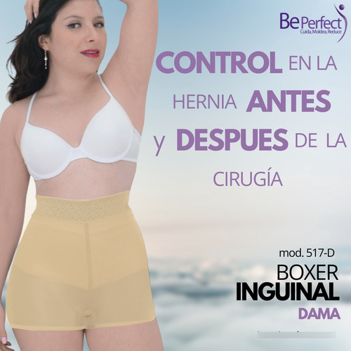 Boxer Inguinal Dama - Fajas Beperfect - Mod. 517-d Beige Ch