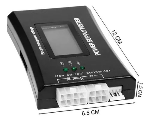 Testador Fonte Alimentação Digital Lcd Atx Btx Itx Hd Sata