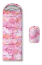 Comprar Saco De Dormir Impermeable Para Camping 3 Estaciones Adultos Nube Rosa 5 Ubicación Del Cierre