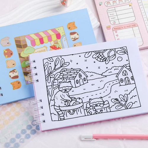 Set De Cuadernos De Bocetos De Tapa Dura De Dibujos Animados