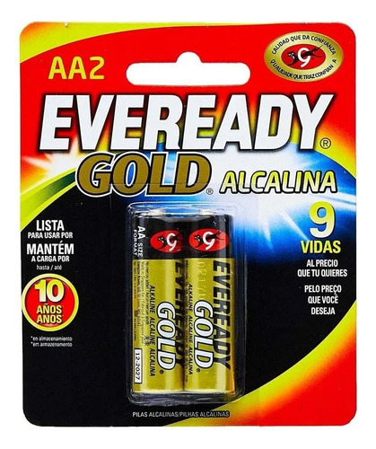 Pilha Eveready Extra Duration AA Alcalina Cilíndrica - 1 unidad