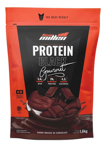 Protein Black Gourmet 1,8kg-mousse De Chocolate 1800g