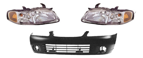 Kit Frente Nissan Sentra 01 02 03 Fascia Delantera Y Faros 