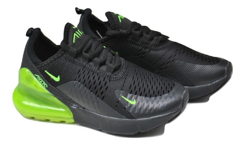 Kp3 Zapatos Niños Niñas Nike Air Max 270 Negro / Verde 