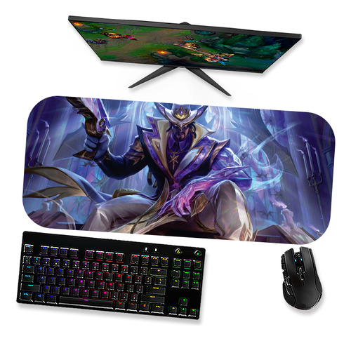 Mouse Pad Gamer 70x30 League Of Legends Lucian Velho Oeste1