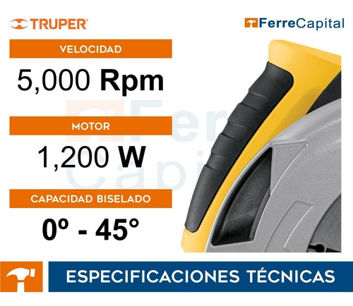 Sierra Circular 7-1/4 1200 W, Pretul 27098