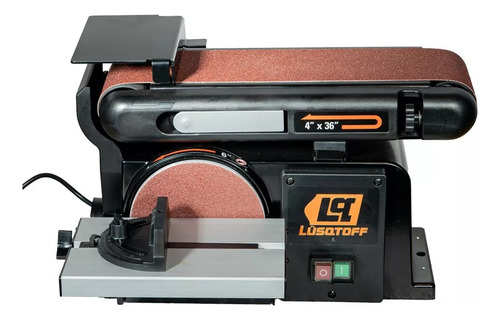 Lijadora De Banda Disco Combinada 150mm 370w Lusqtoff Black